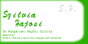 szilvia hajosi business card