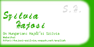 szilvia hajosi business card